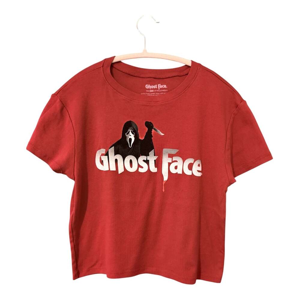 Bioworld Scream Ghost Face Graphic Short Sleeve Red T-Shirt